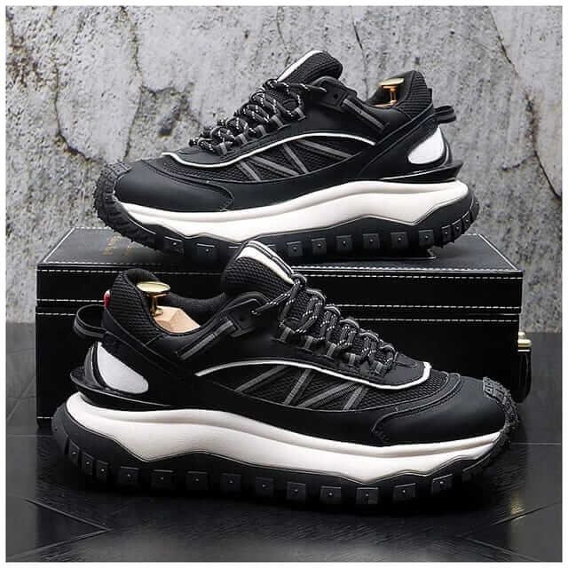 Chunky Men Sneakers Soft Sole black