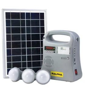 Salpha Spark 6000mAh Solar Power System with 3 Bulbs